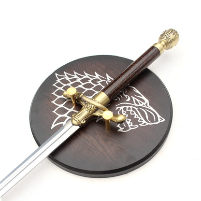 Game Of Thrones Needle Sword of Arya Stark with Wall Plaque