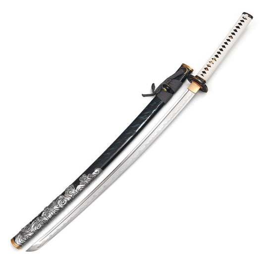 Clay Tempered T10 Steel Ghost of Tsushima Samurai Katana Sword