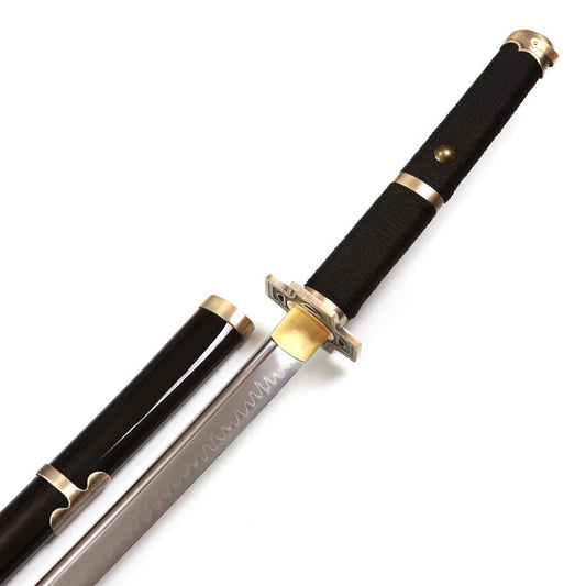 One PIece Zoro Sandai Kitetsu Katana Sword T10 Clay Tempered Blade