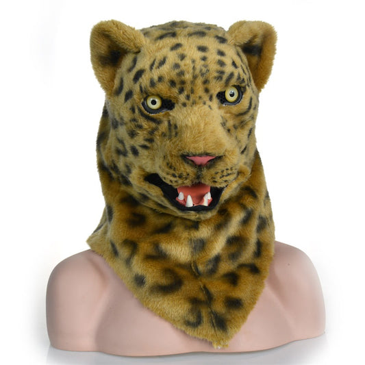 Moving Mouth Leopard Furry Mask