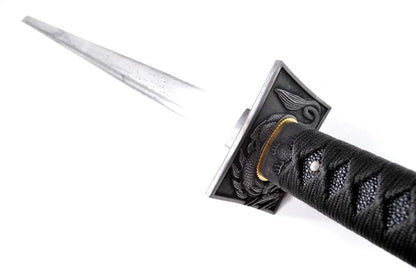 Hand Forged Folded Steel Black Assassin Ninja Sword